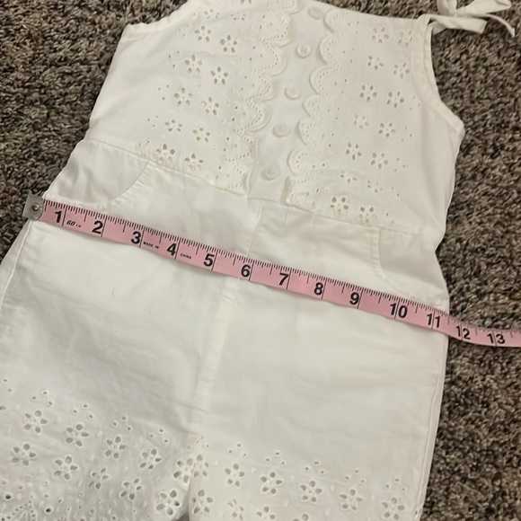 JANIE and JACK Tea Time Bright white eyelet romper - Picture 8 of 11